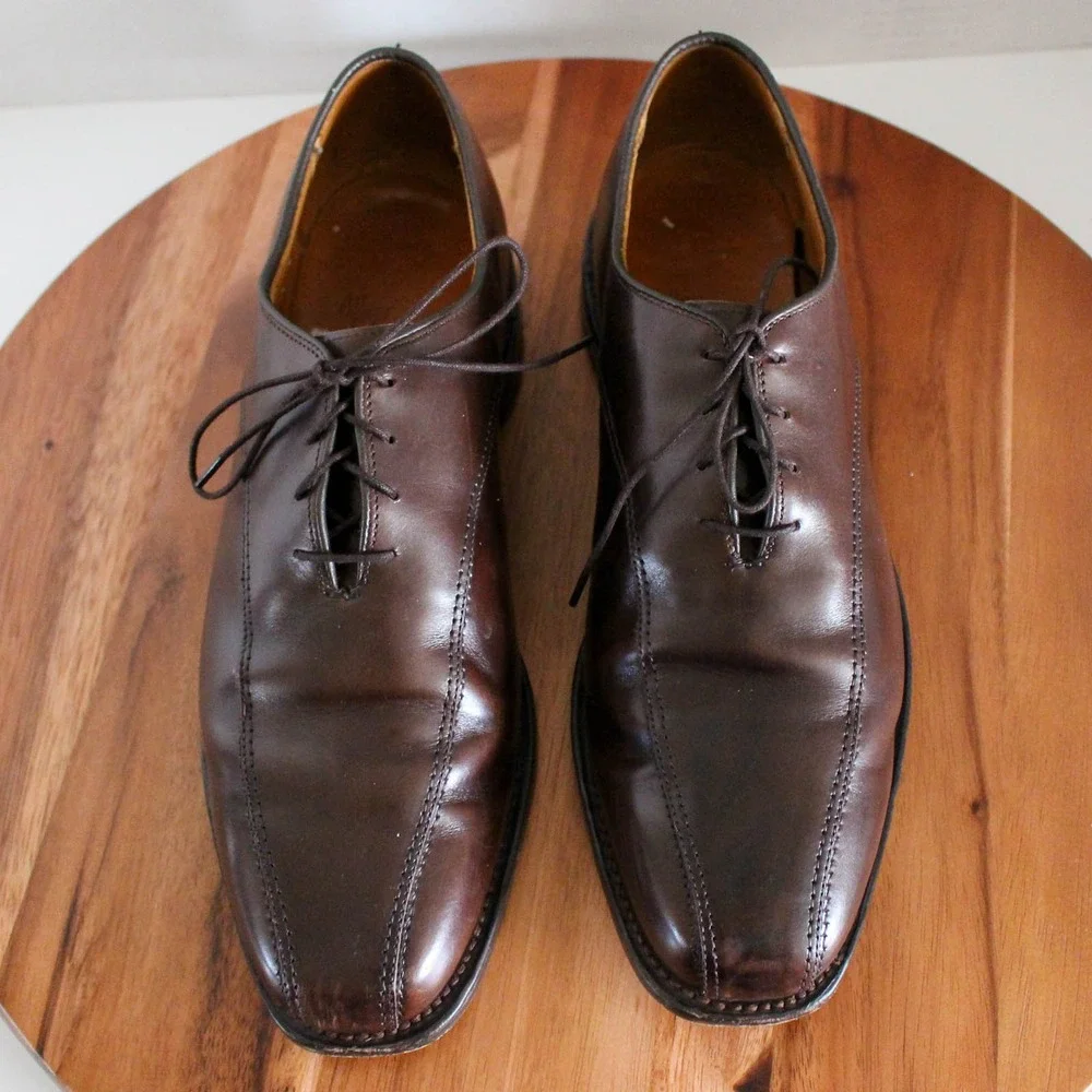 Allen Edmonds Dress Shoes Mens 9.5‎ Brown Leather Lace Up Oxford